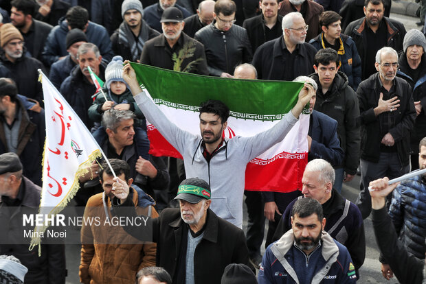 راهپیمایی مردم تبریز در محکومیت حملات آمریکایی - صهیونیستی