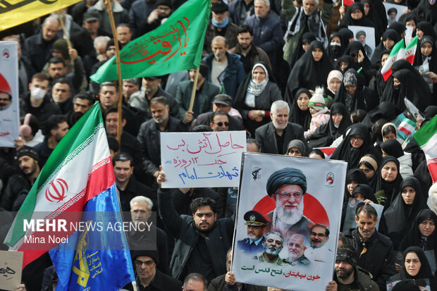 راهپیمایی مردم تبریز در محکومیت حملات آمریکایی - صهیونیستی