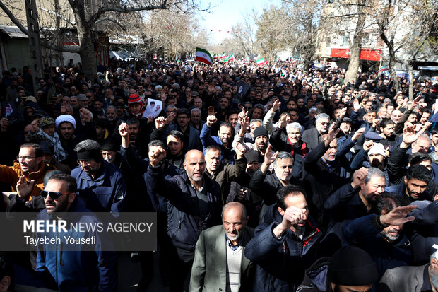 راهپیمایی مردم همدان در محکومیت حملات آمریکایی - صهیونیستی