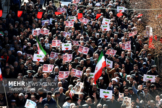 راهپیمایی مردم همدان در محکومیت حملات آمریکایی - صهیونیستی