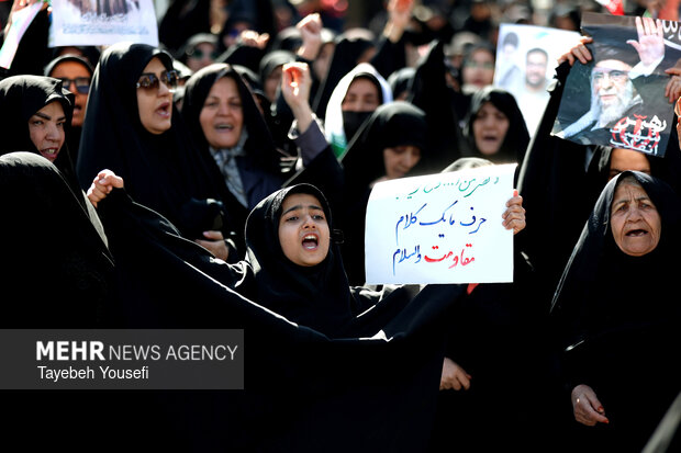 راهپیمایی مردم همدان در محکومیت حملات آمریکایی - صهیونیستی