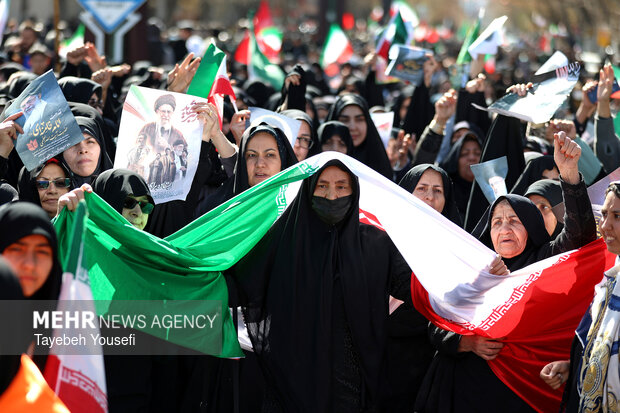 راهپیمایی مردم همدان در محکومیت حملات آمریکایی - صهیونیستی