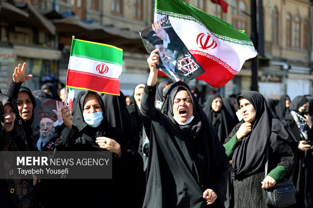 راهپیمایی مردم همدان در محکومیت حملات آمریکایی - صهیونیستی