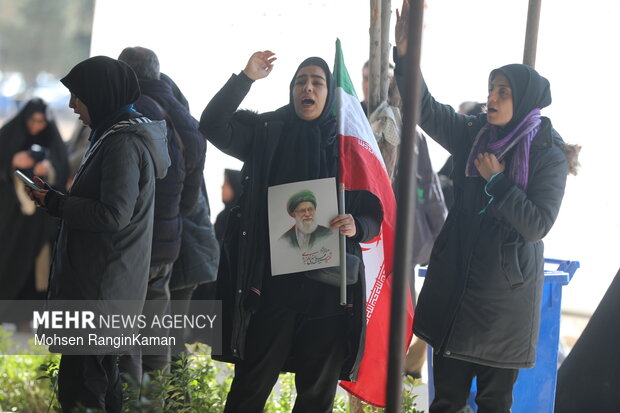 وداع با پیکر شهدای حملات صهیونی-آمریکایی