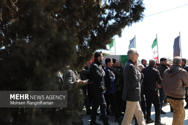 وداع با پیکر شهدای حملات صهیونی-آمریکایی