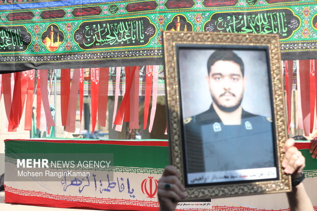 وداع با پیکر شهدای حملات صهیونی-آمریکایی