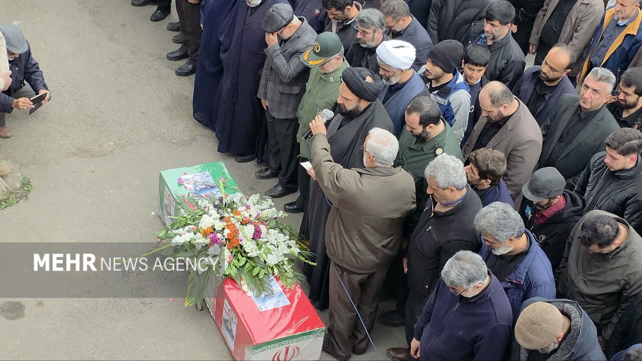 نمایی از تشییع پیکر سردار شهید «مطیع دوست» در لنگرود