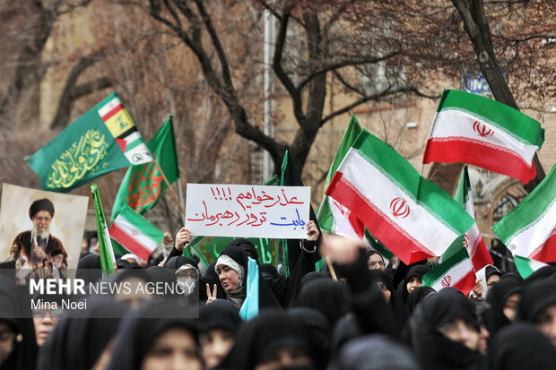 اجتماع بانوان انقلابی تبریز در خونخواهی قائد اُمّت