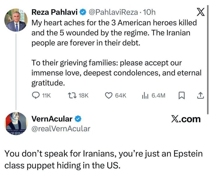 واکنش‌های جهانی به توییت پرسروصدای پهلوی؛شباهت عجیب به یک خوک آمریکایی