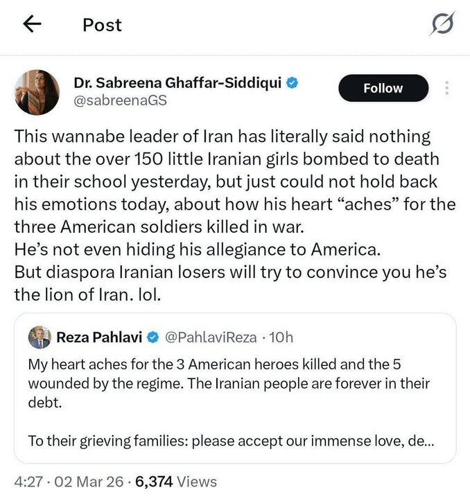 واکنش‌های جهانی به توییت پرسروصدای پهلوی؛شباهت عجیب به یک خوک آمریکایی