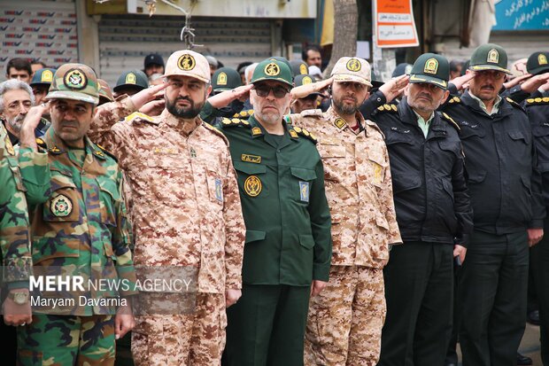 تشییع و خاکسپاری پیکر ۲ شهید حملات آمریکا و رژیم صهیونیستی در بجنورد