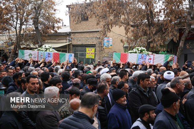 تشییع و خاکسپاری پیکر ۲ شهید حملات آمریکا و رژیم صهیونیستی در بجنورد