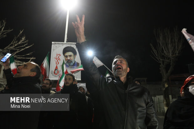 شادی مردم تبریز پس از اعلام رهبری آیت الله مجتبی خامنه‌ای