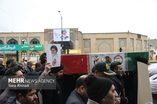 تشییع پیکر مطهر ۲ شهید در مشهد