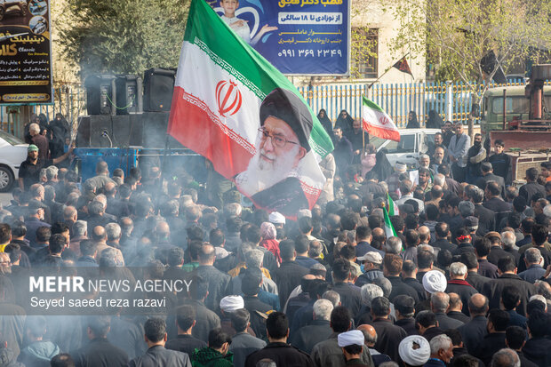 مراسم تشیع پیکر مطهر شهدای حملات صهیونی-آمریکایی