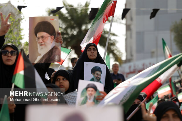 اجتماع بیعت مردم بوشهر با آیت الله سید مجتبی خامنه‌ای