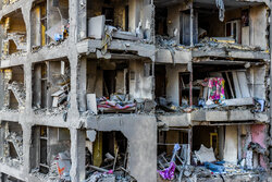 آثار تجاوز آمریکایی - صهیونیستی به منازل مسکونی در کرج