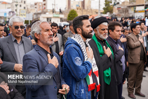 تشییع پیکر مطهر ۲ شهید جنگ رمضان در یاسوج