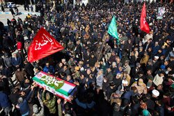 تشییع پیکر مطهر شهید «ابوالفضل آدینه پور قوچانی» در شیروان