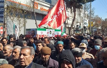 تشییع پیکر مطهر شهید ابوالفضل آدینه پور در شیروان