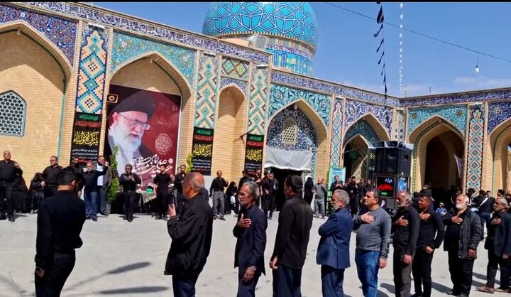 تجمع عزاداران جوپاری به مناسبت شهادت امام علی (ع) و رهبر معظم انقلاب