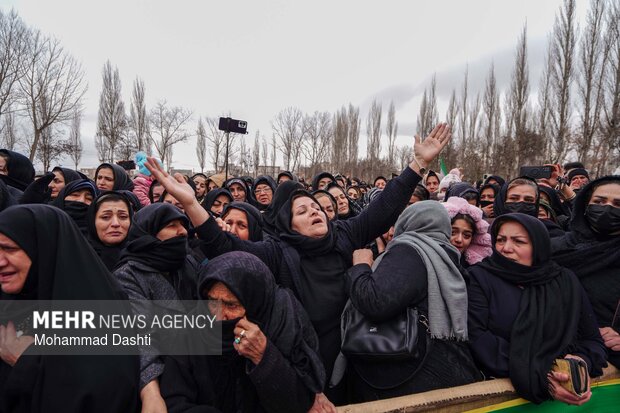 آیین تشییع و تدفین ۳ شهید حمله آمریکایی صهیونی در اردبیل