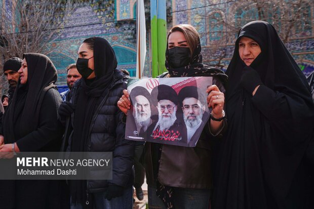 آیین تشییع و تدفین ۳ شهید حمله آمریکایی صهیونی در اردبیل