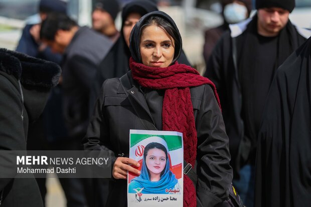 آیین تشییع و تدفین ۳ شهید حمله آمریکایی صهیونی در اردبیل