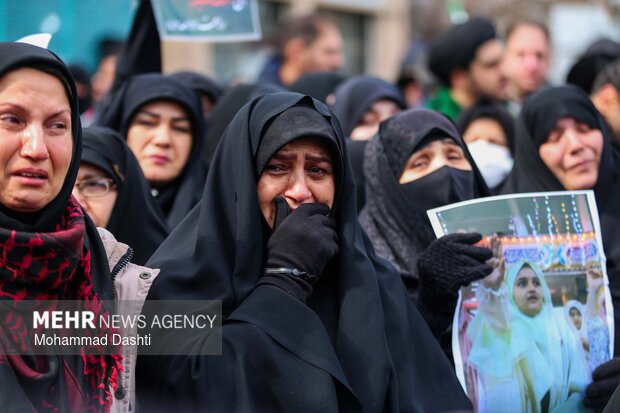 آیین تشییع و تدفین ۳ شهید حمله آمریکایی صهیونی در اردبیل