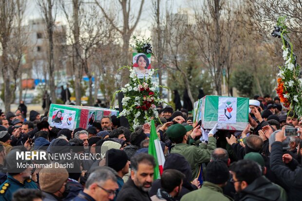 آیین تشییع و تدفین ۳ شهید حمله آمریکایی صهیونی در اردبیل