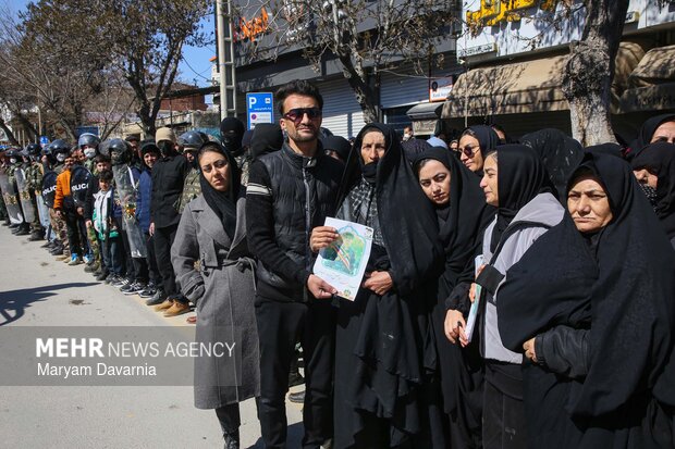تشییع پیکر مطهر شهید «ابوالفضل آدینه پور قوچانی» در شیروان