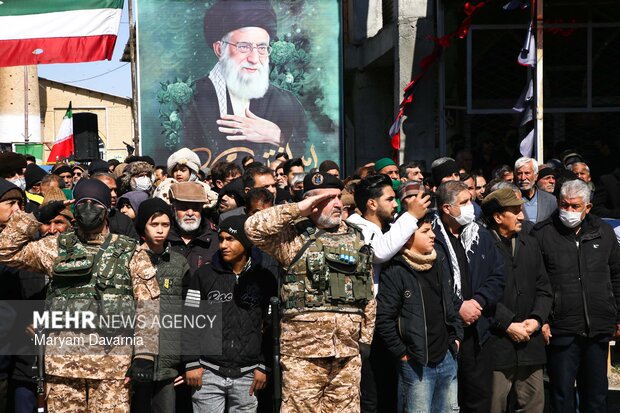 تشییع پیکر مطهر شهید «ابوالفضل آدینه پور قوچانی» در شیروان