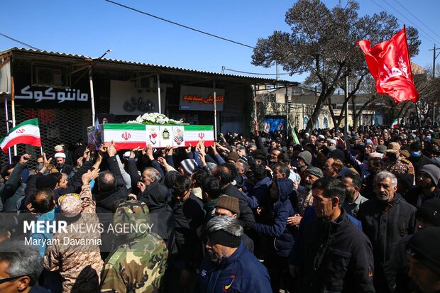 تشییع پیکر مطهر شهید «ابوالفضل آدینه پور قوچانی» در شیروان