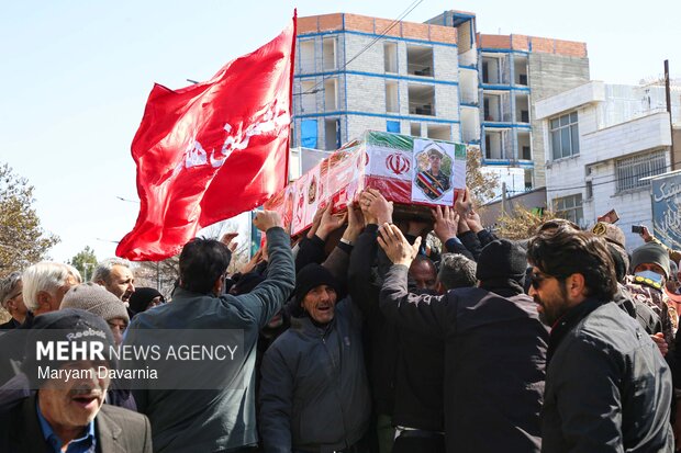 تشییع پیکر مطهر شهید «ابوالفضل آدینه پور قوچانی» در شیروان