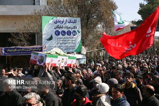تشییع پیکر مطهر شهید «ابوالفضل آدینه پور قوچانی» در شیروان