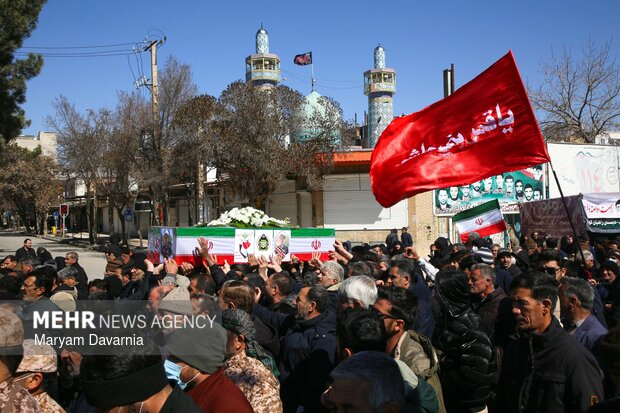 تشییع پیکر مطهر شهید «ابوالفضل آدینه پور قوچانی» در شیروان