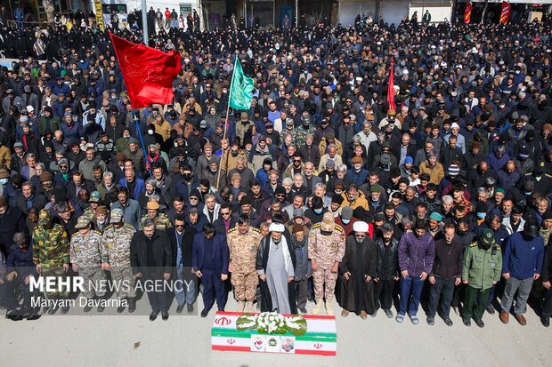 تشییع پیکر مطهر شهید «ابوالفضل آدینه پور قوچانی» در شیروان