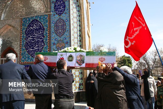 تشییع پیکر مطهر شهید «ابوالفضل آدینه پور قوچانی» در شیروان