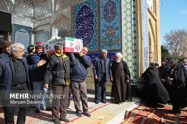 تشییع پیکر مطهر شهید «ابوالفضل آدینه پور قوچانی» در شیروان