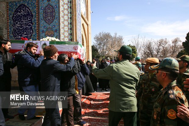تشییع پیکر مطهر شهید «ابوالفضل آدینه پور قوچانی» در شیروان
