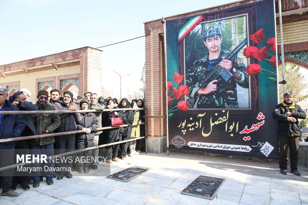 تشییع پیکر مطهر شهید «ابوالفضل آدینه پور قوچانی» در شیروان