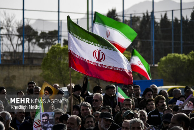 تشییع پیکر مطهر ۸ شهید حمله آمریکایی- صهیونی در اصفهان
