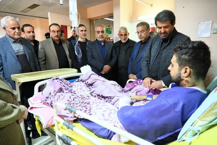 عیادت استاندار همدان از مجروحان حمله رژیم صهیونیستی و آمریکایی