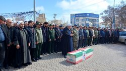 پیکر مطهر شهید اصغر آقازاده در نمین تشییع شد