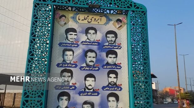 المان‌های تصویری شهدا در بندر کیاشهر مرمت و بازآرایی شدند