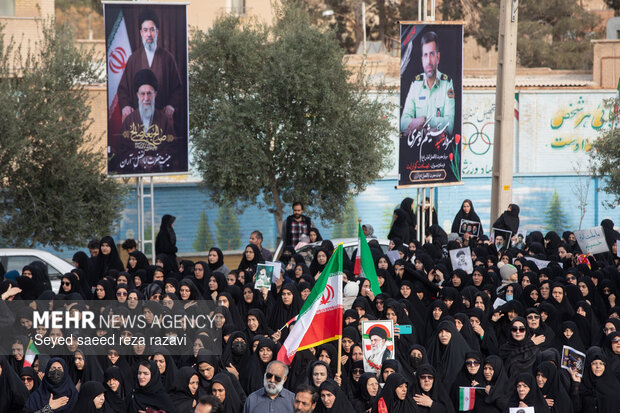 مراسم تشیع پیکر شهید مدافع وطن شهید میثم گوهری آرانی