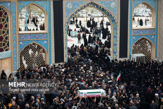 مراسم تشیع پیکر شهید مدافع وطن شهید میثم گوهری آرانی