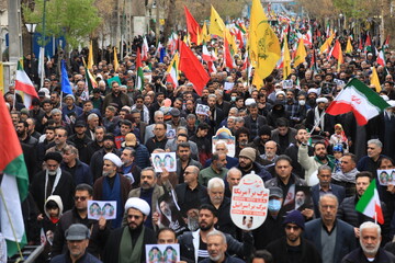 بالفيديو والصور..مشاركة ملحمية للشعب الايراني في مسيرات يوم القدس العالمي في مختلف المحافظات