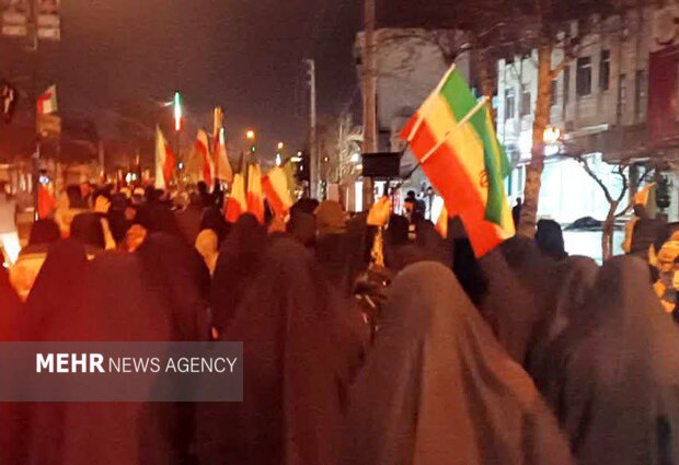 تجمع مردم کامیاران در ویژه‌برنامه «امت شهیدپرور»