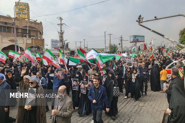 Ahvaz'da görkemli Kudüs Günü Yürüyüşü